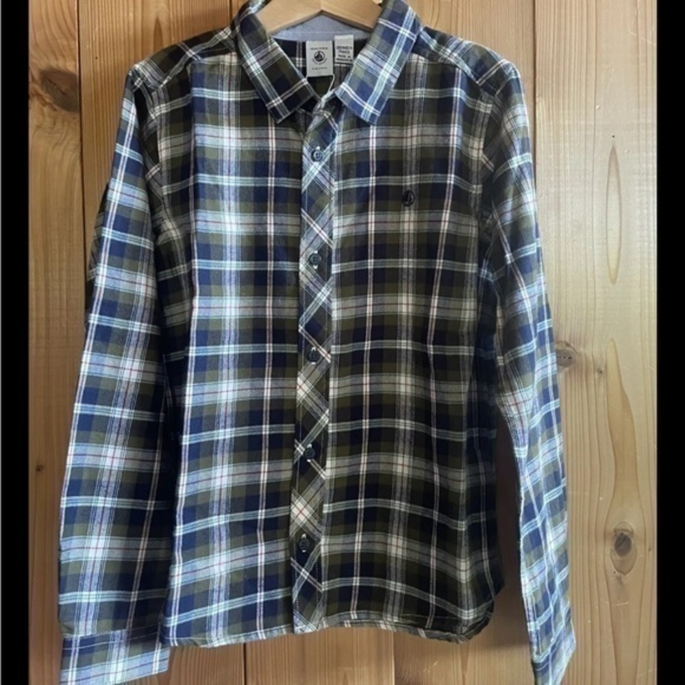 Petit Bateau NWT Plaid Check Button Down Shirt 10